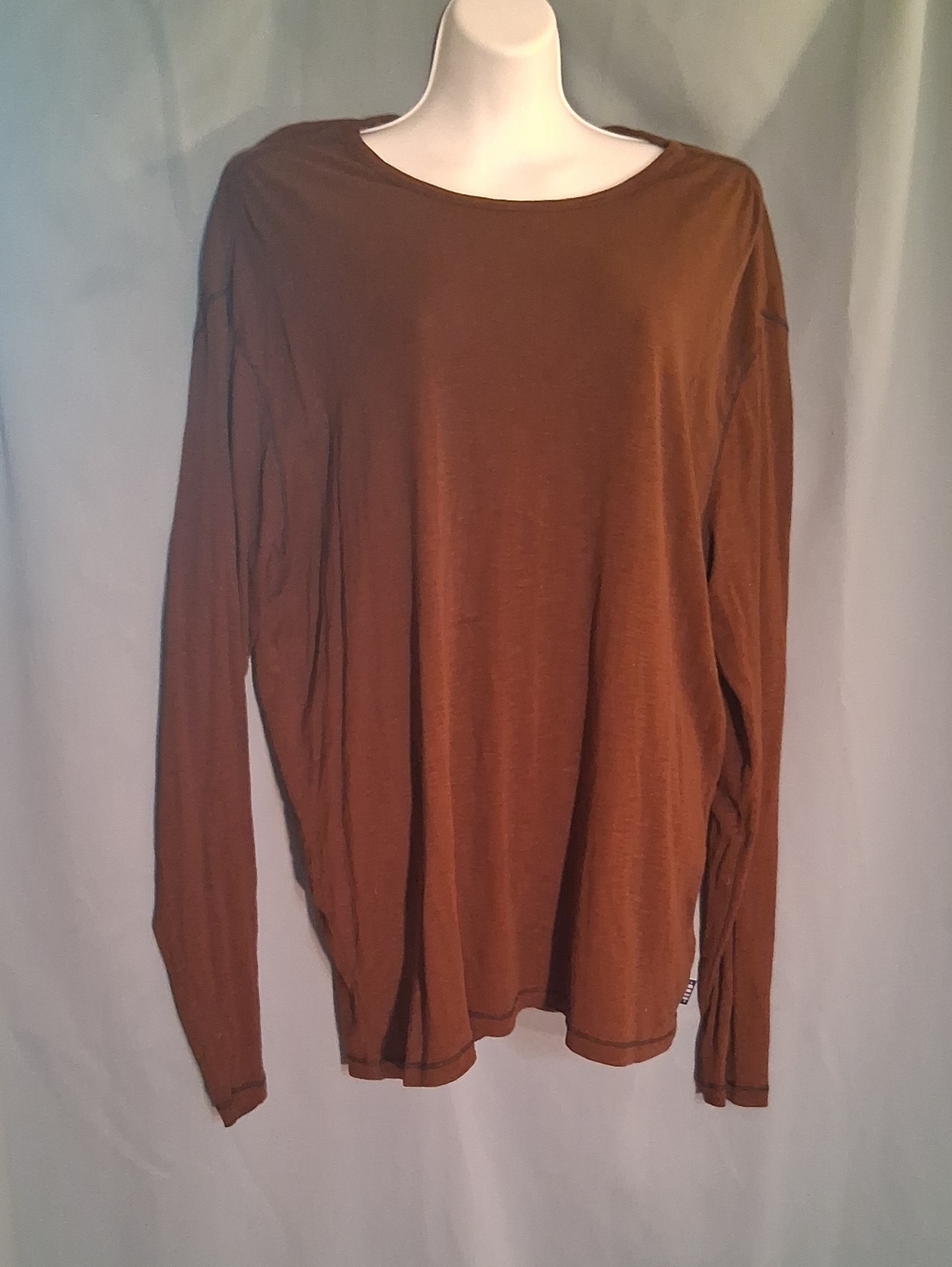 Women’s Long Sleeve Crewneck Top - Brown